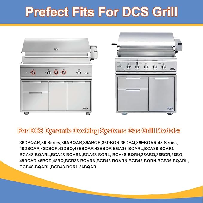 92911 DCS Radiant Tray with Ceramic Rod, 20 1/2” Stainless Steel Grill Grates Replacement for DCS 27DBQR, BGA36-BQARL/BQARN, BGA48-BQARL/BQARN, BFG-30G, 3 Pack DCS Grill Parts 54801