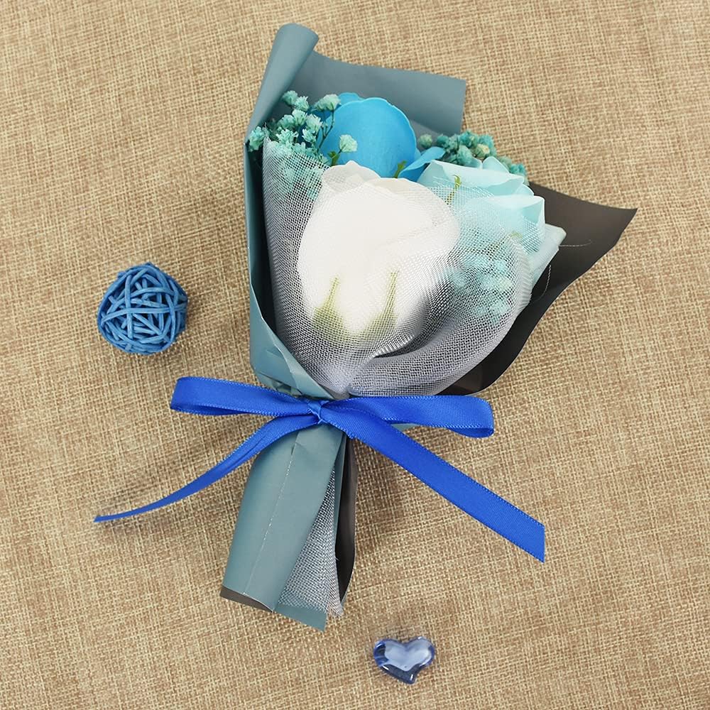 TONIFUL 3/8 Inch x 100yds Royal Blue Satin Ribbon Thin Solid Fabric Ribbons Roll for Gift Wrapping Invitation Floral Hair Balloons Craft Party Wedding Decoration Valentine's Day Bouquet