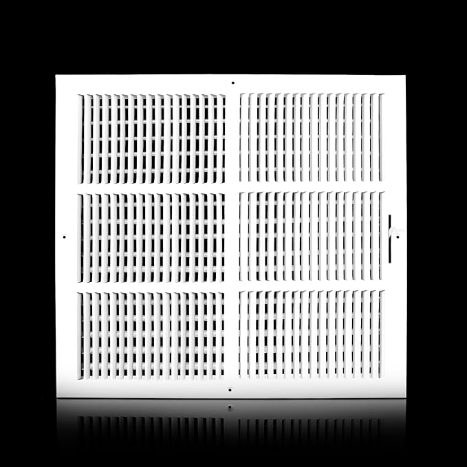 20x18 Vent Register [Duct Opening], Vent Covers for Home Ceiling, Two-Way Ventilation Register, Adjustable Solid Steel Wall Register Vent Cover (20"W x18"H [Duct Opening])