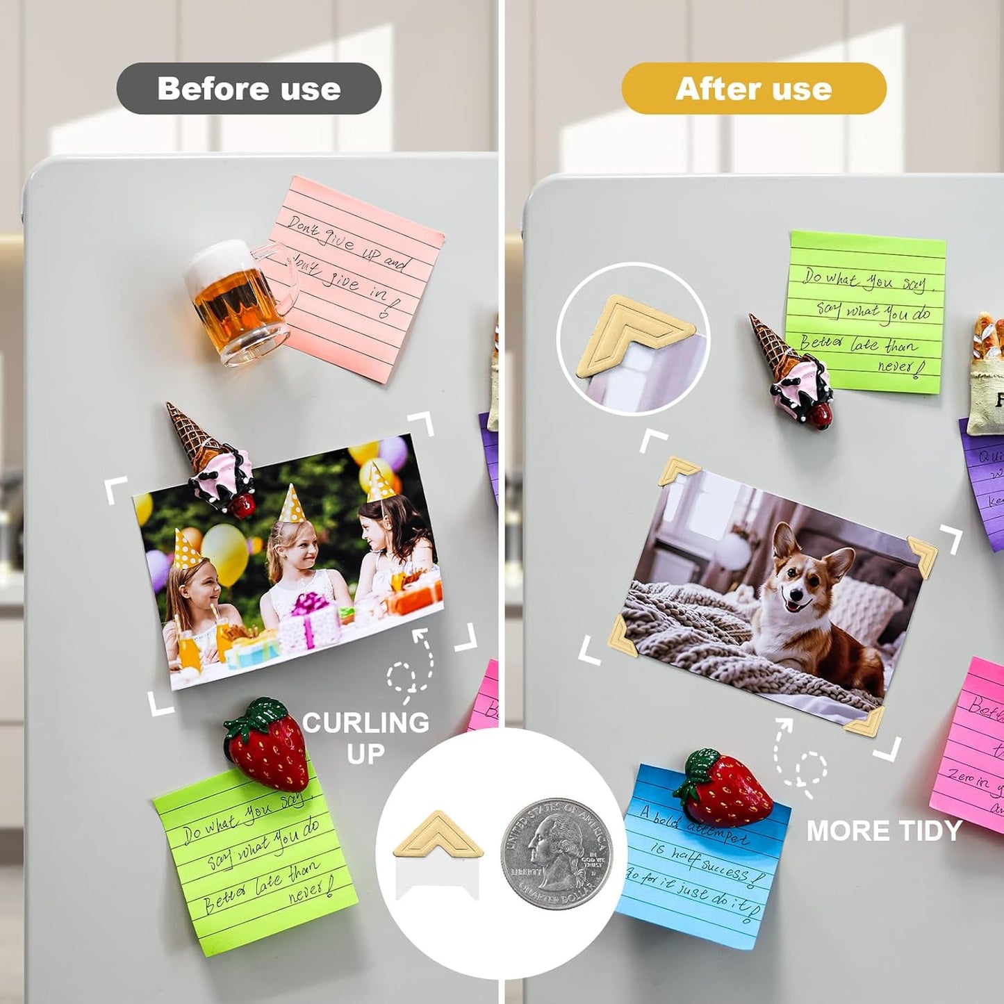 360 Pcs Photo Corners for Scrapbooking, Gold Photo Corner Stickers, Acid Free Picture Corners Self-Adhesive for Scrapbooking, Photo Corners for DIY Scrapbook, Photo Album, Memory Books, Diary