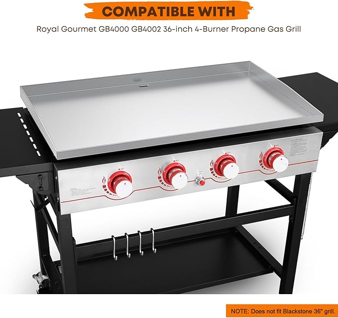 Stanbroil Stainless Steel Griddle Replacement Top for Royal Gourmet GB4000 GB4002 36" 4-Burner Gas Grill, Flat Top Griddle for Royal Gourmet Grill