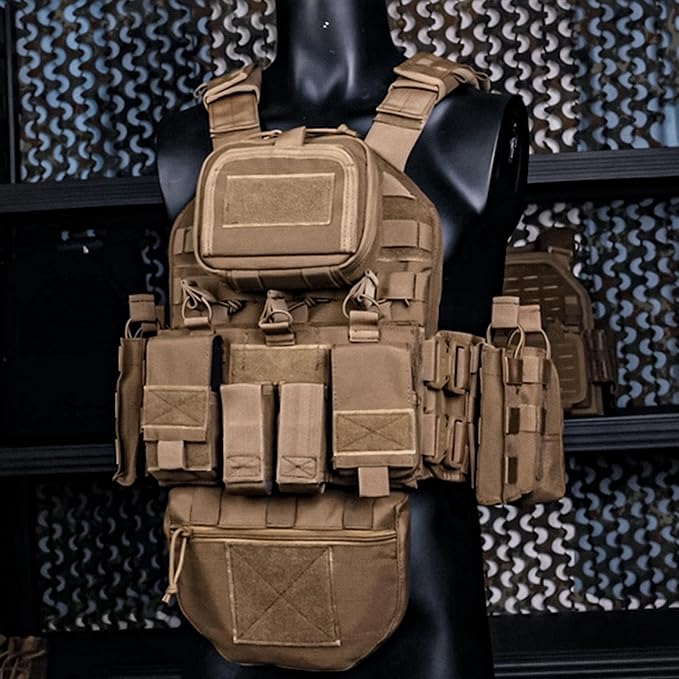 YAKEDA Tactical Outdoor Training Vest - Molle Vest With Multi-Functional Pouches For Training, Hunting & Hiking
