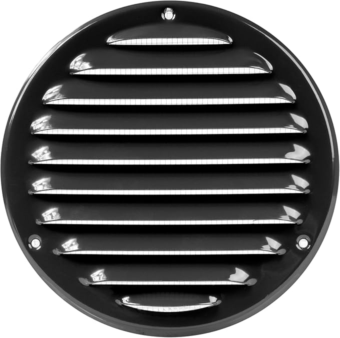Repa Market 5 Inch (Opening Dimensions) Air Vent Covers/Black Galvanized Steel Return Air Grille/AC Vent Cover/Wall or Ceiling HVAC Registers Grilles & Vents for DIY & Home Improvement