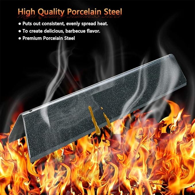 QuliMetal 7637 7635 Grill Replacements for Weber Spirit E210, E220, S210, S215, Spirit 200 & GS4 Spirit II E210, Spirit II E220 Series with Front-Mounted Control, 15.3" Flavorizer Bars & 17.5" Grates