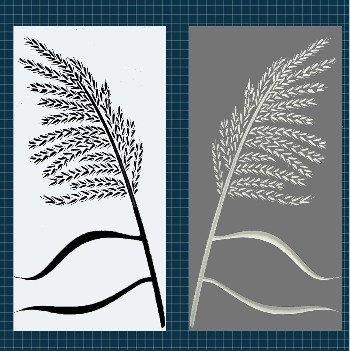 Falling in Art 6 * 12 Linoleum Carving Blocks, 2 Pack Soft Stamp Rubber Blocks for Crafts and Artists Printmaking, Gray,1/8" Thick