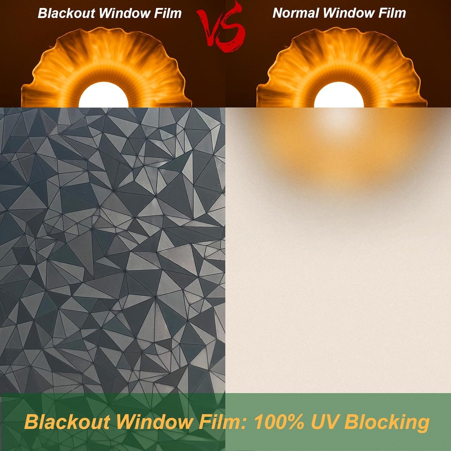 Niviy Blackout Window Privacy Film with Installation Tools Static Cling 100% Light Blocking Room Darkening, Heat Control Removable Window Tint for Home, 29.5" x 78.7"