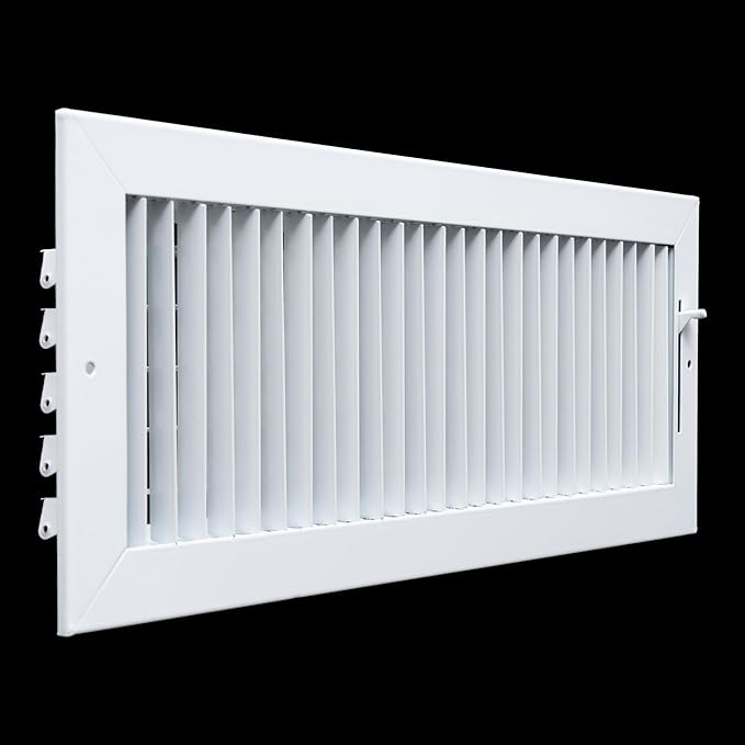 Fits 18x6 Duct Opening Steel Adjustable Air Supply Grille by Handua | Register Vent Cover Grill for Sidewall and Ceiling | White | Outer Dimensions: 19.75" X 7.75"