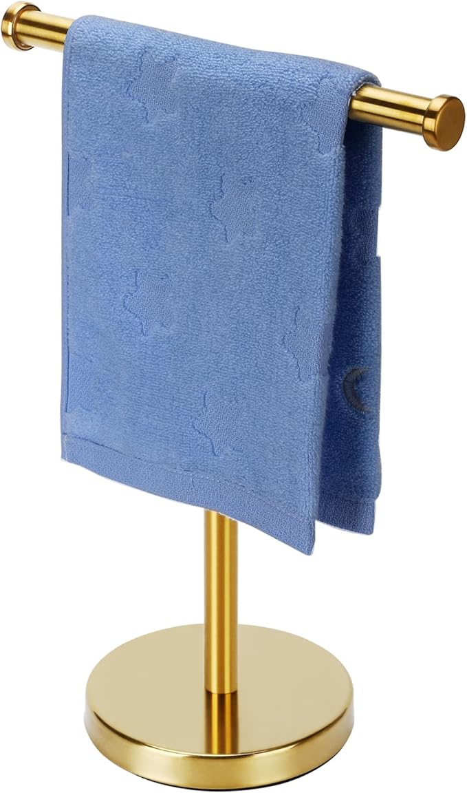 Gold Towel Rack Hand Towel Stand, Bathroom Towel Holder Stand SUS304 Stainless Steel (Gold)