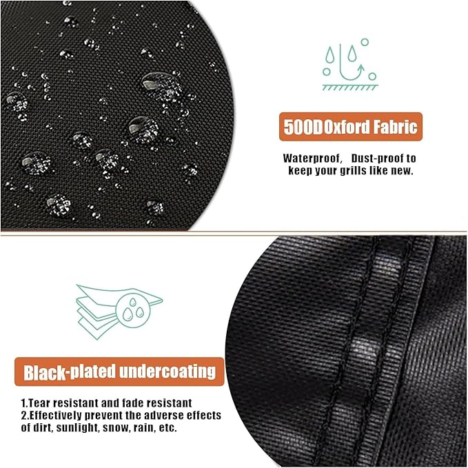 Grill Cover, Waterproof Outdoor Covers for Electric Pellet Smoker Grill- 24" D x 47" W x 44" H