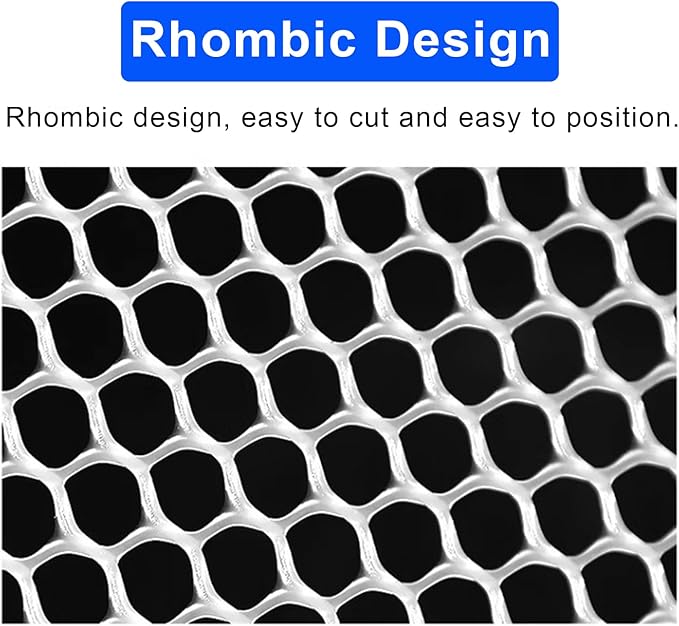 Plastic Wire Mesh Fence 39.3 Inches Wide Safety Fence Roll Balcony Protection Net Fencing Multi-Use Decorative Barrier for Chicken, Snow, Poultry, Patio, Garden, P(Size:1x10M - Mesh 1.8cm,Color:White)