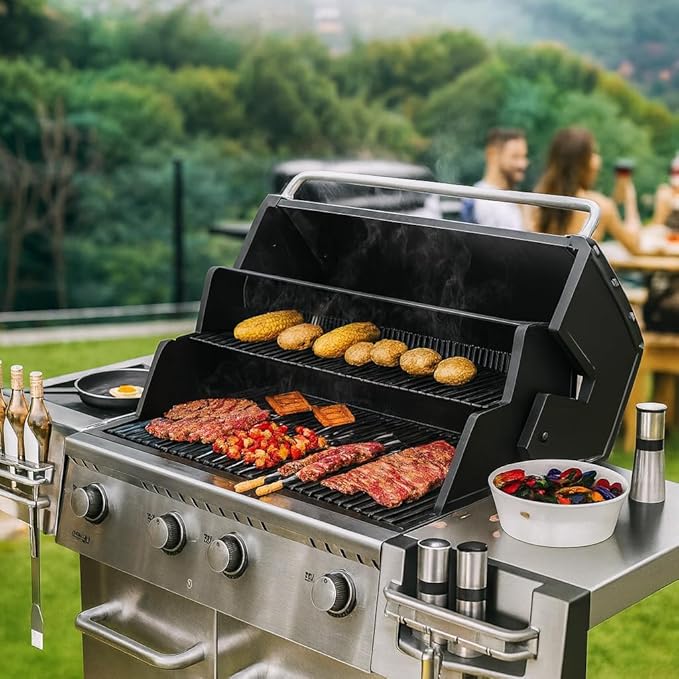 QuliMetal 7522 7535 Grill Replacements for Weber Spirit 200 & 210 Series(2009-2012 with Side Control), for Genesis Silver A, for Weber Spirit 500, 21.5" Flavorizer Bars & 15" Grill Grates