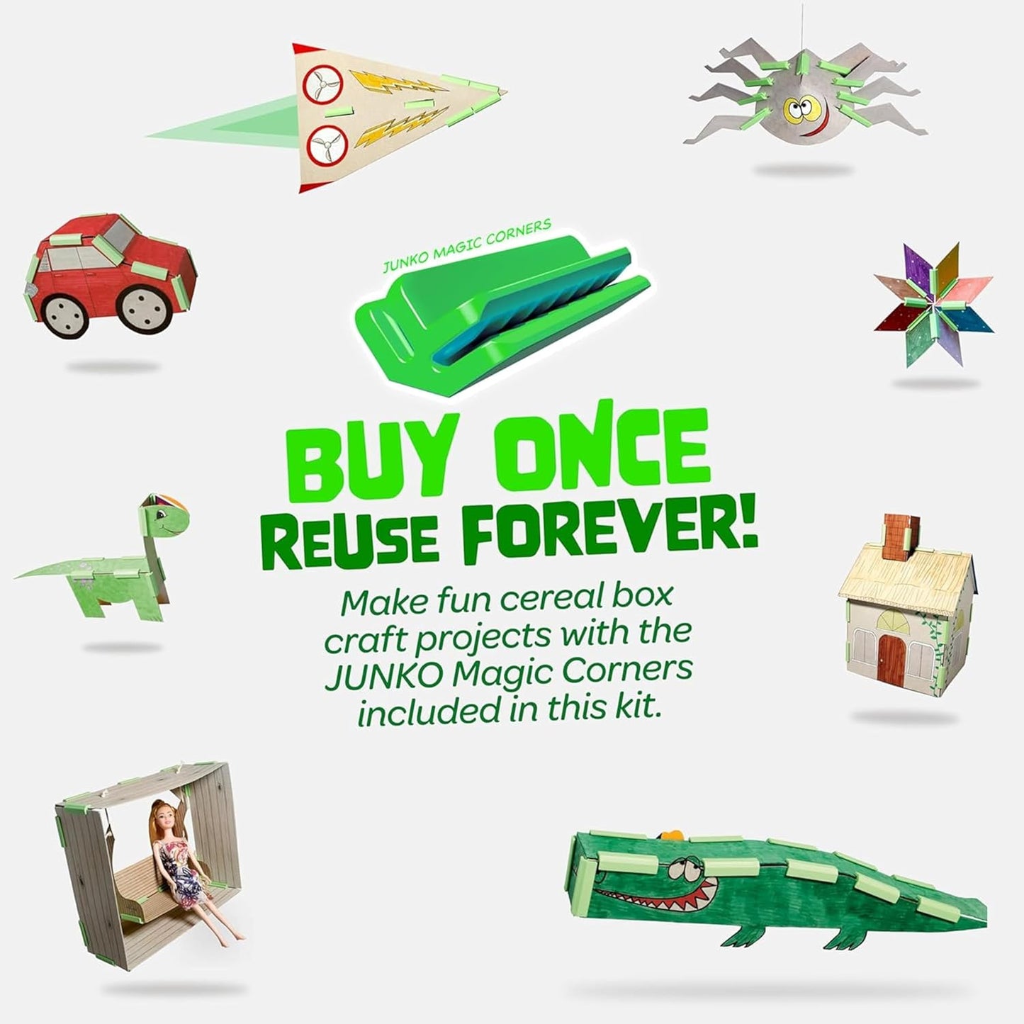 JUNKO Create Your Own Alien Craft Set | Build and Color STEAM Toy for Kids | Boys & Girls Ages 6–10 | Fun for Parent & Child | Rainy Day Activity