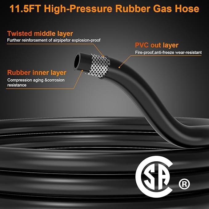 Sondiko Powerful Weed Burner, Propane Torch High Output Weed Torch with 11.5FT Hose, Heavy Duty Blow Torch, Weed Torches for Outside(Propane Tank Not Included)