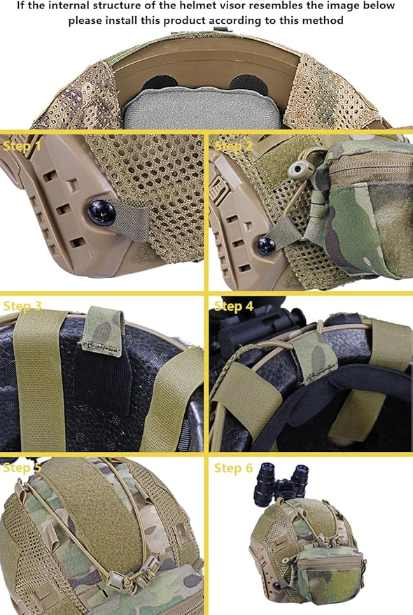 Tactical NVG Battery Pouch Helmet Mounted, Counter Weight Pouch GP Balance Retention for Fast MK1 PJ Airsoft Helmet
