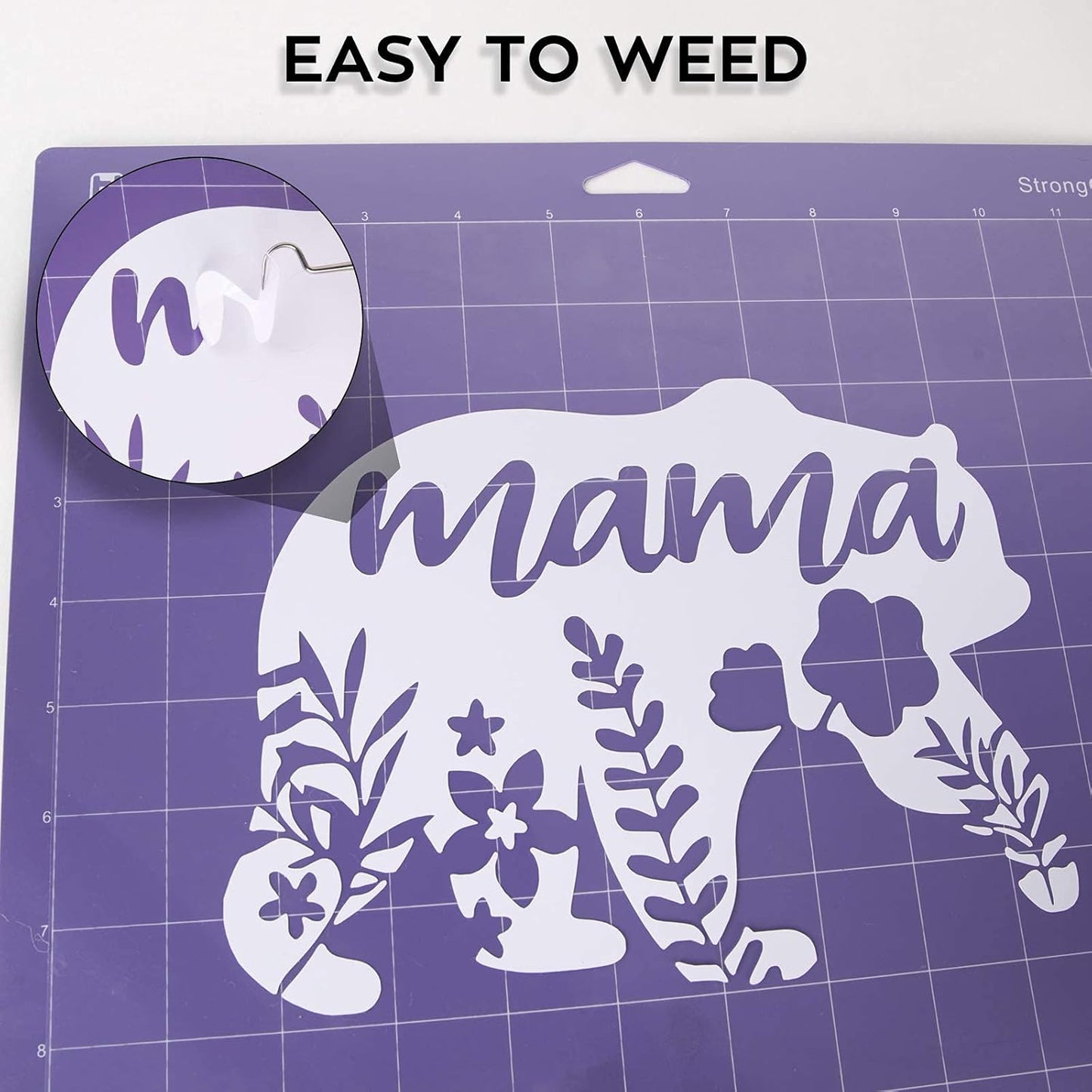 HTVRONT White Permanent Vinyl, 12 Pack for Cutting Machine - 10 Vinyl Sheets 12" x 12"& 2 Transfer Tape Sheets for Party Decoration, Sticker, Craft Cutter, Car Decal (Matte)