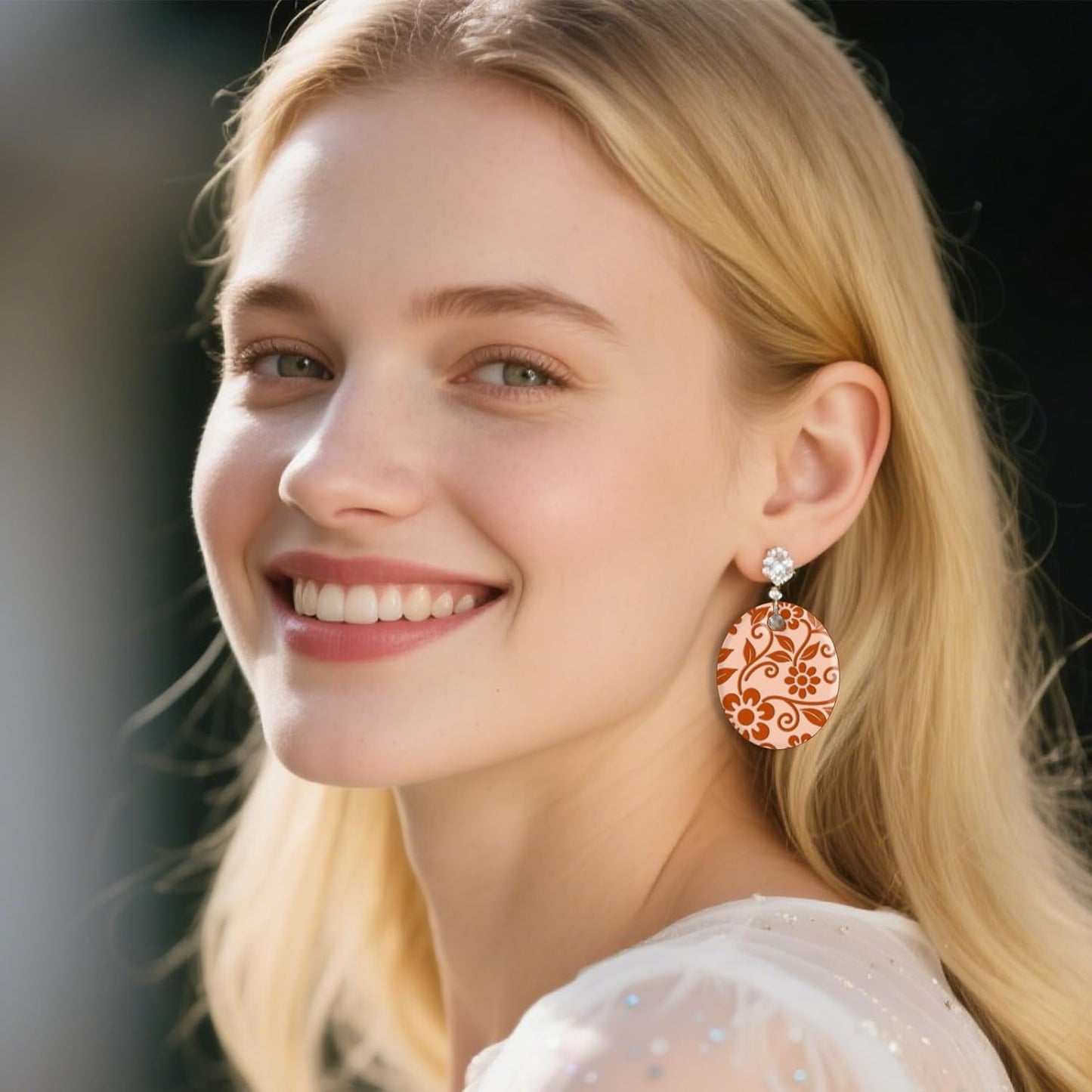 CHGCRAFT Vine Flowers Pattern Polymer Clay Texture Sheet Curly Plants and Leaves Silicone Texture Mat for Polymer Clay Making Earrings Jewelry DIY Crafts 5.5 × 5.5 Inch