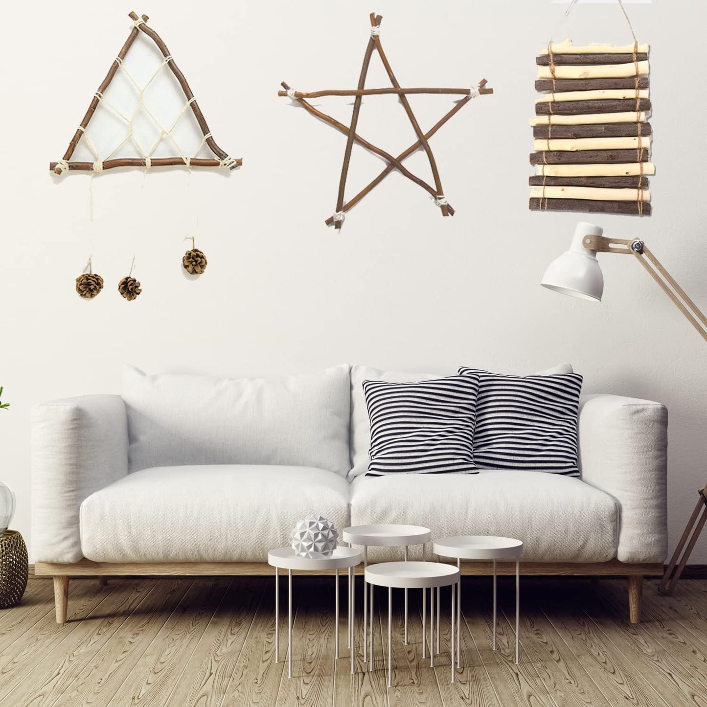 FSWCCK 100 PCS Craft Sticks, 2 Inch Natural Birch Twigs Sticks, Mini Wood Log for DIY Crafts, Farmhouse Centerpiece Decor and Rustic Home Decor