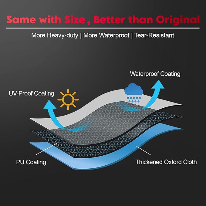Zettum Fire Pit Cover Square 32 Inch - Outdoor Firepit Cover Heavy Duty & Waterproof, 600D Patio Fire Table Cover Gas Fire Pit Accessories Fit 32" Yaheetech Firepit - 32 x 32 x 16 Inch