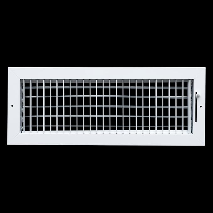 Fits 18x6 Duct Opening Steel Adjustable Air Supply Grille by Handua | Register Vent Cover Grill for Sidewall and Ceiling | White | Outer Dimensions: 19.75" X 7.75"