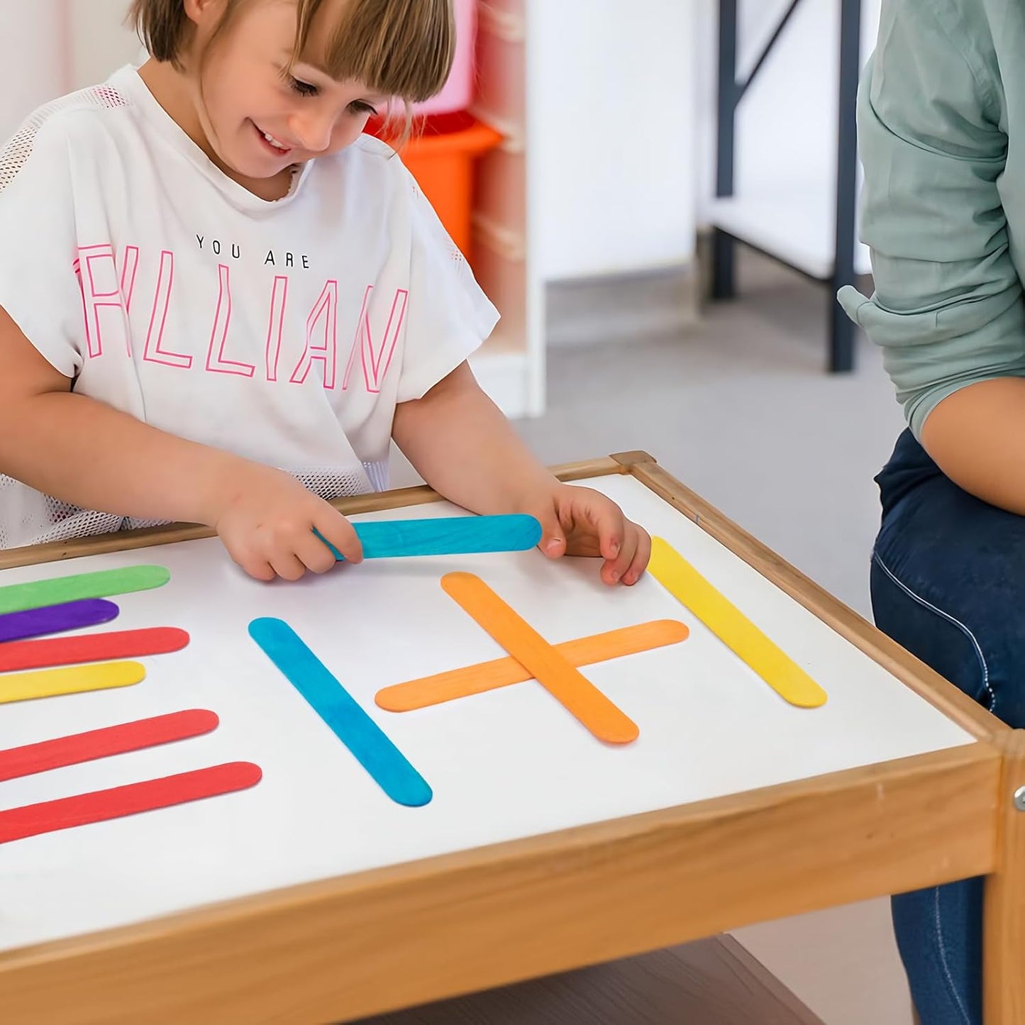 WISYOK 90Pcs 8 Inch Colorful Jumbo Craft Sticks, Large Popsicle Sticks, WaxingSticks, Rainbow Wooden Popsicle Sticks, Paint Stir Sticks Great for DIY Crafts, Plant Labels, and Educational Tools