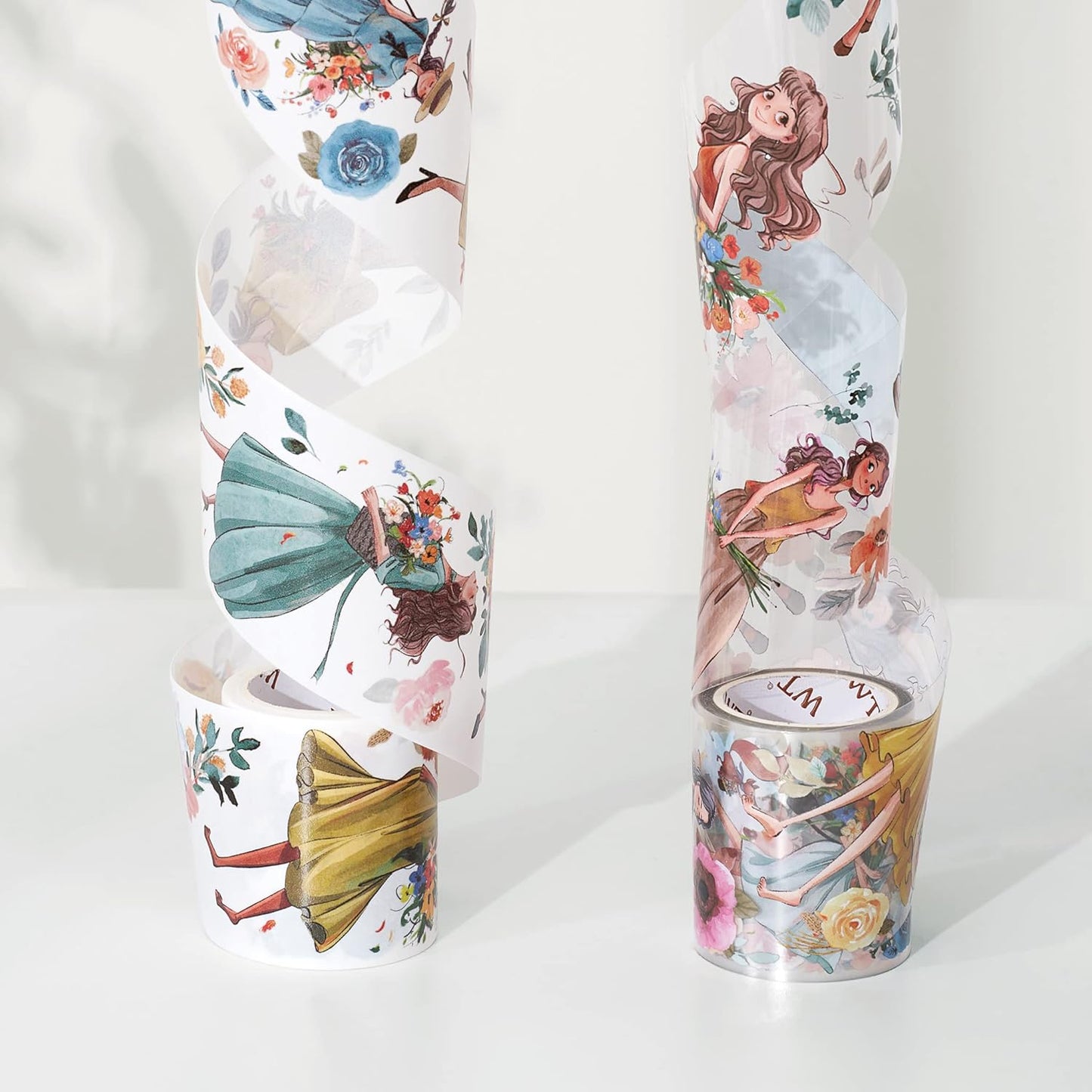 WT Carefree Wide PET Tape, Single Roll, Original Character Designs, Transparent Decorative for Journals, Planners & DIY Crafts