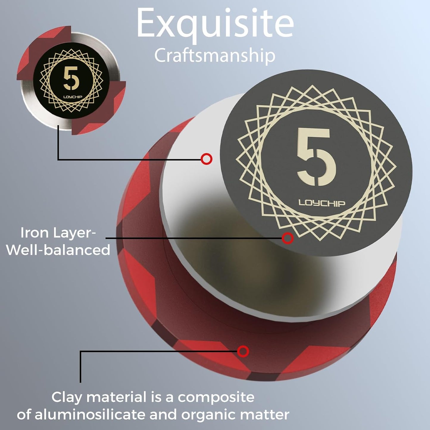 Clay Poker Set with Numbered Chips 200-pcs for Card Board Game, 14g Weight with Playing Cards for Texas Hold'em, Blackjack Gambling, Late Night Poker Games