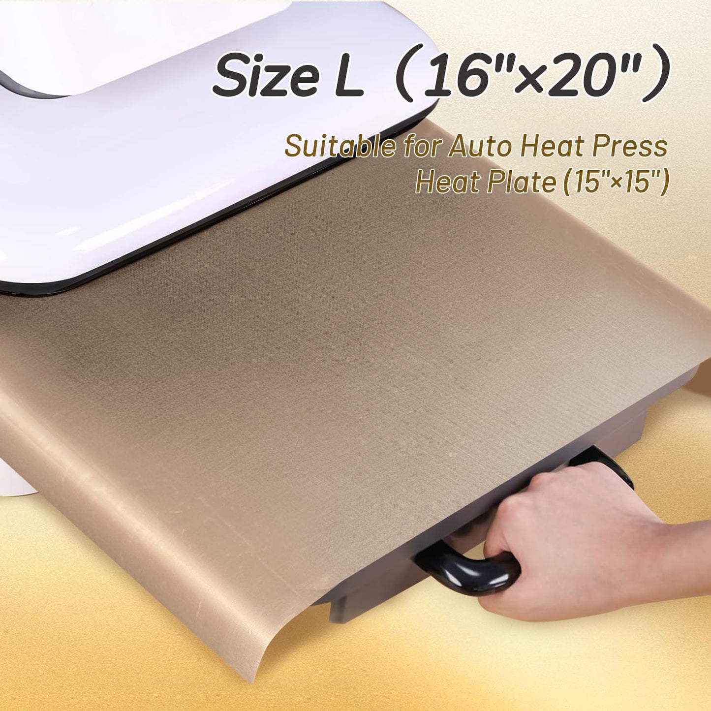 TransOurDream 4 Pack PTFE Teflon Sheets Size L16 x 20" for Auto Heat Press Heat Transfer Paper and Sublimation Paper Reusable Heat Resistant Non stick