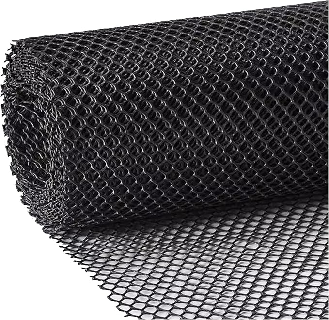 Plastic Wire Mesh Fence 39.3 Inches Wide Safety Fence Roll Balcony Protection Net Fencing Multi-Use Decorative Barrier for Chicken, Snow, Poultry, Patio, Garden, P(Size:1x20M - Mesh 1.2cm,Color:Black)