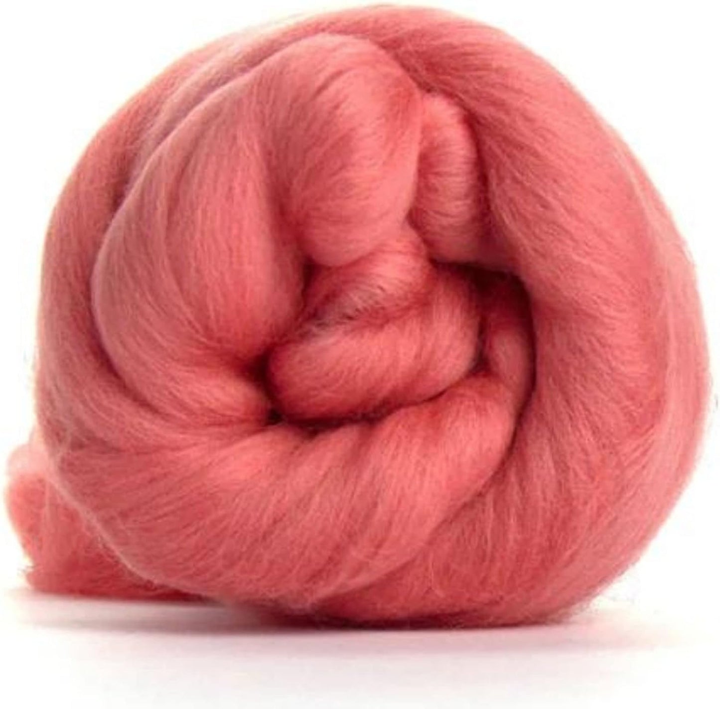 Revolution Fibers Merino Wool Roving | Premium Combed Wool Top | 22 Micron, Perfect for Felting Projects, Spinning, Wall Hangings and Tapestry (Salmon)