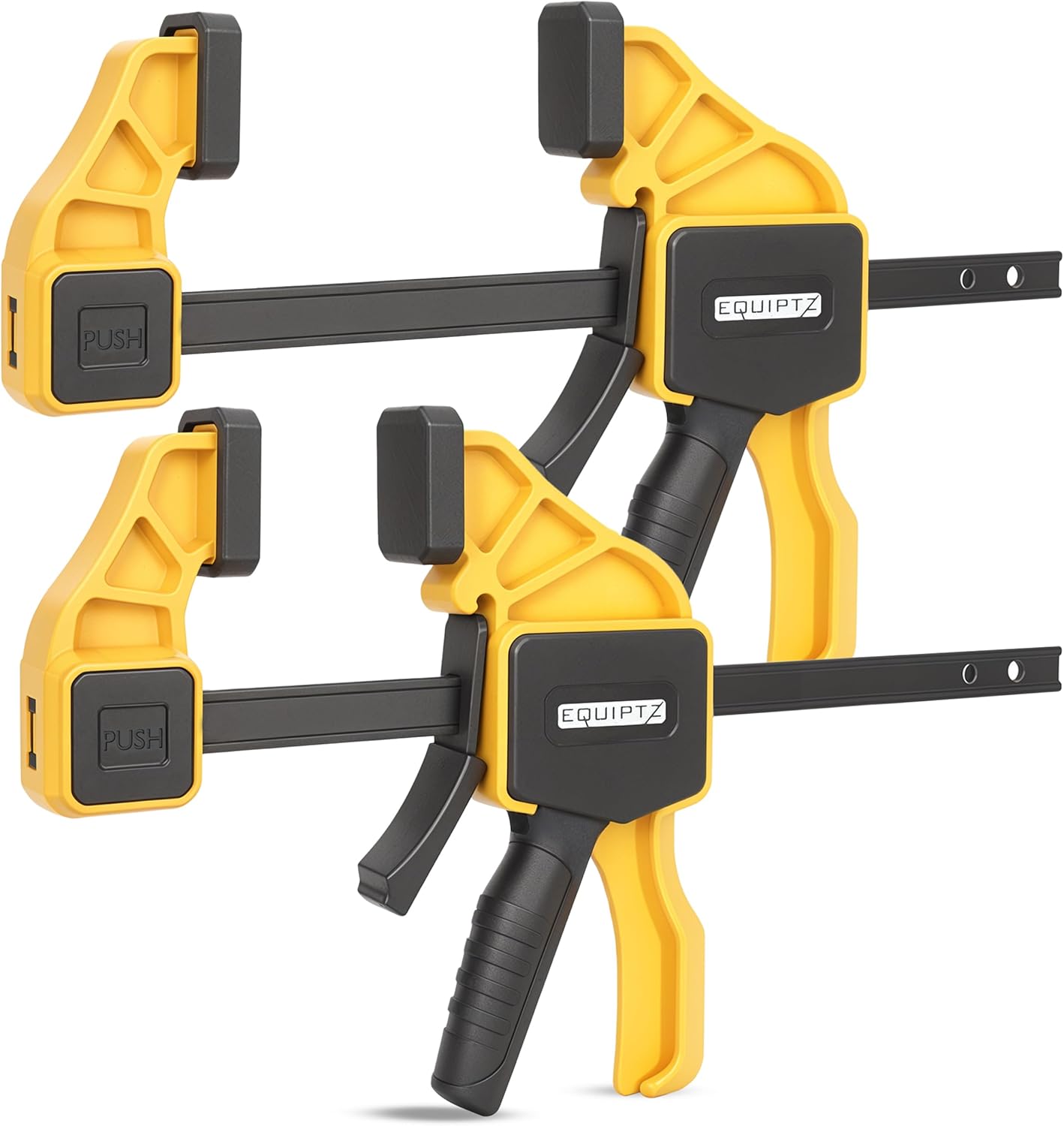 12 inch Bar Clamps for Woodworking – 2 Pack Quick Grip Clamps Set with 150 lbs Force – Wood Clamps for Gluing, Carpentry, DIY, and Metalworking (12 inch Size, 2 Pack)