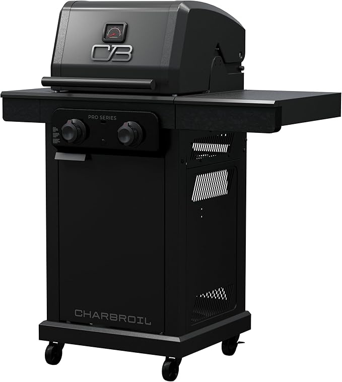 Charbroil Pro Series with Amplifire Infrared Technology 2-Burner Propane Gas Grill and Griddle Cabinet, Black - 463676724