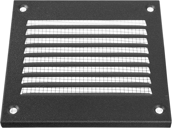 Vent Systems 4'' x 4'' Inch (Overall Dimensions) Pack of 5 - Anthracite - Air Vent Cover Metal Air Return Grill Built-in Pest Guard Screen HVAC Vent Duct Cover for Home Improvement