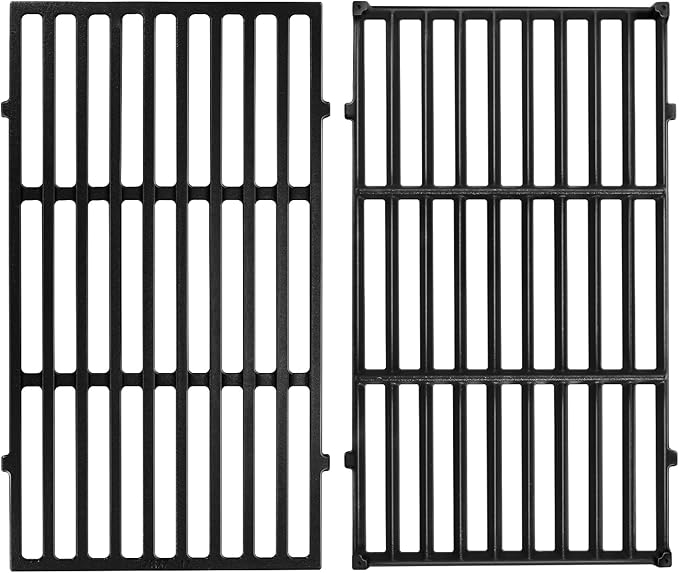 GGC 7637 Grill Grates for Weber Spirit E210 E220 S210 S220, 17.5" Cast Iron Cooking Grid for Weber Spirit 200&Spirit II 200 Series Gas Grills with Front Control Panel
