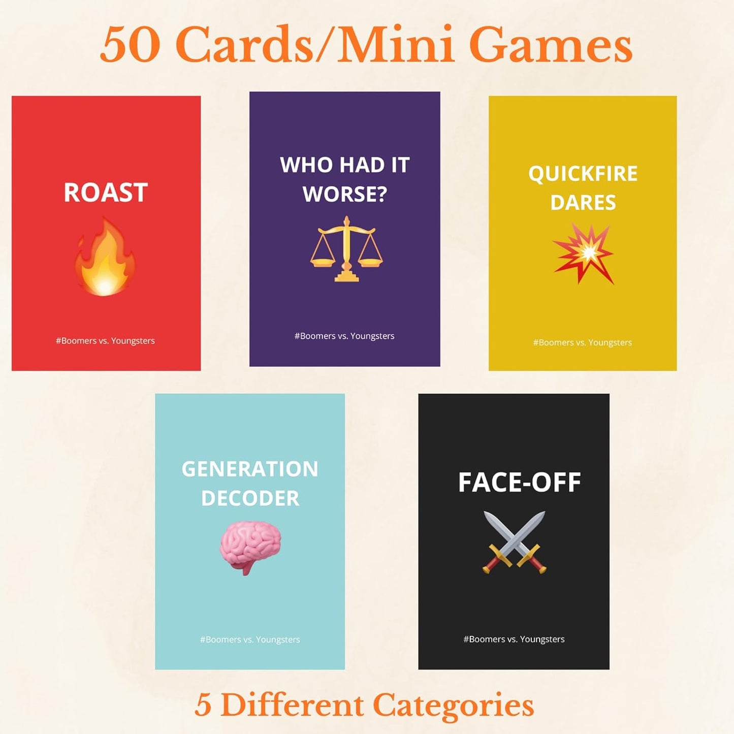 SHIMANY Over The Hill Hilarious Party Card Game for Boomers & Youngsters. Great for Birthdays, Family Gatherings & Adult Game Night