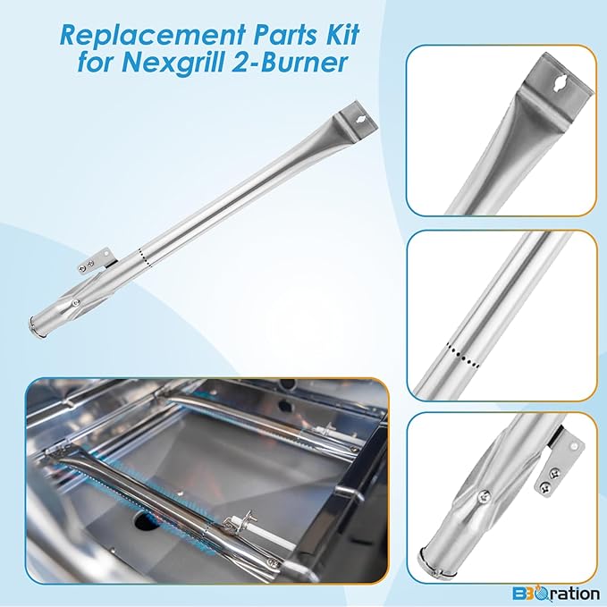 Replacement Parts Kit for Nexgrill 2-Burner 720-0864 720-0864M, Replacement Parts Kit for Megamaster 720-0864MA Grill Grate Kit for Nexgrill Replacement Parts