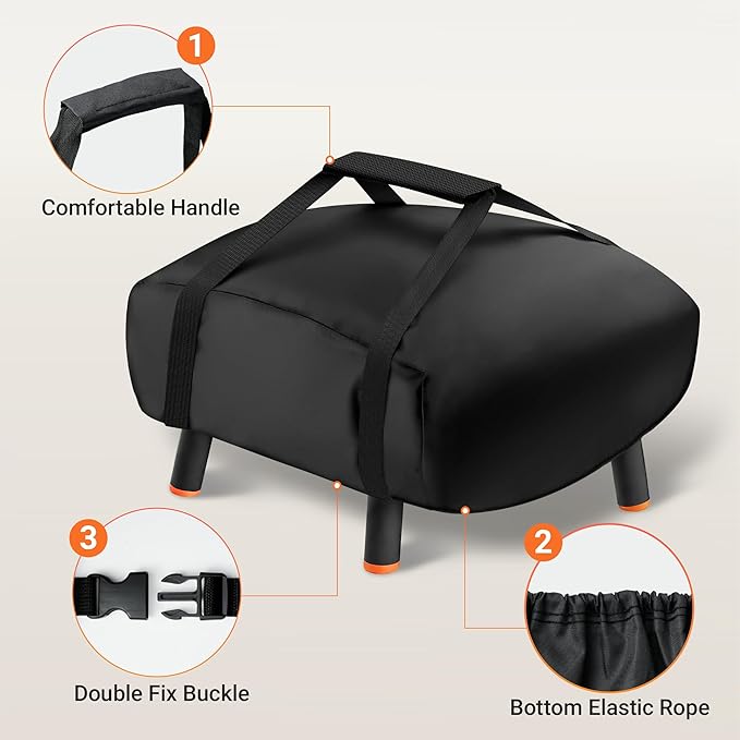 Pizza Oven Cover for Blackstone (Leggero) 2238 2379 5967,Portable Pizza Oven Carry Cover With Storage Bag,600D Waterproof,Windproof with Fixation Straps,Outdoor Tabletop Pizza Oven Accessories