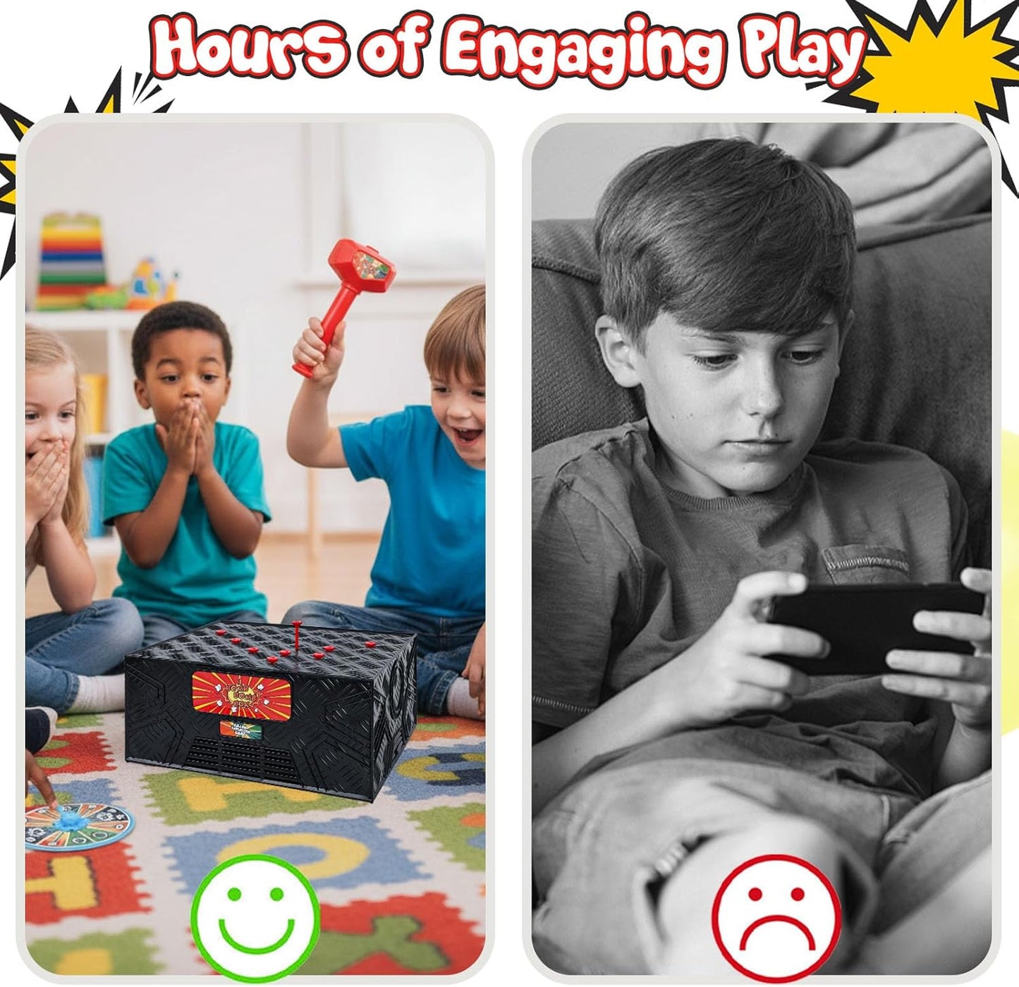 LovesTown Balloon Pop Game, Blast Box Board Games for Family Night Juegos De Mesa Birthday Gifts Party Supplies for Adults and Kids