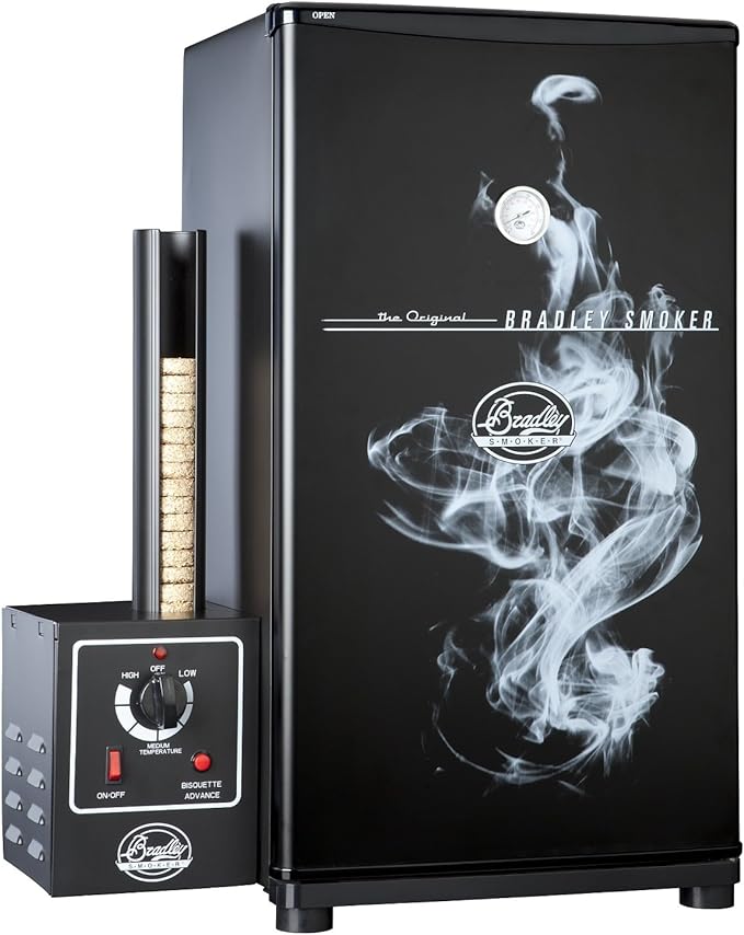 Original Bradley Smoker BS611 4-Rack Natural Draft Vertical Electric Smoker
