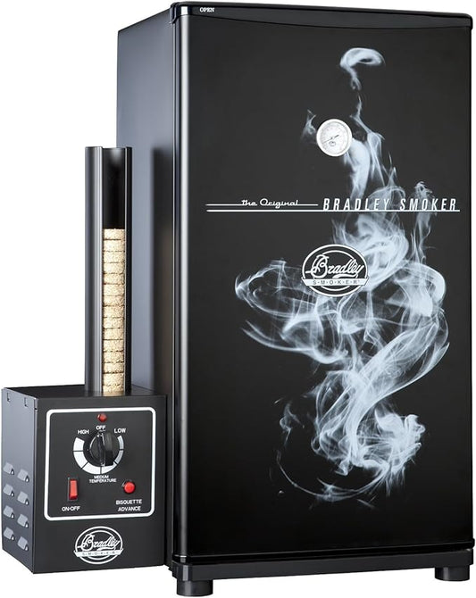 Original Bradley Smoker BS611 4-Rack Natural Draft Vertical Electric Smoker