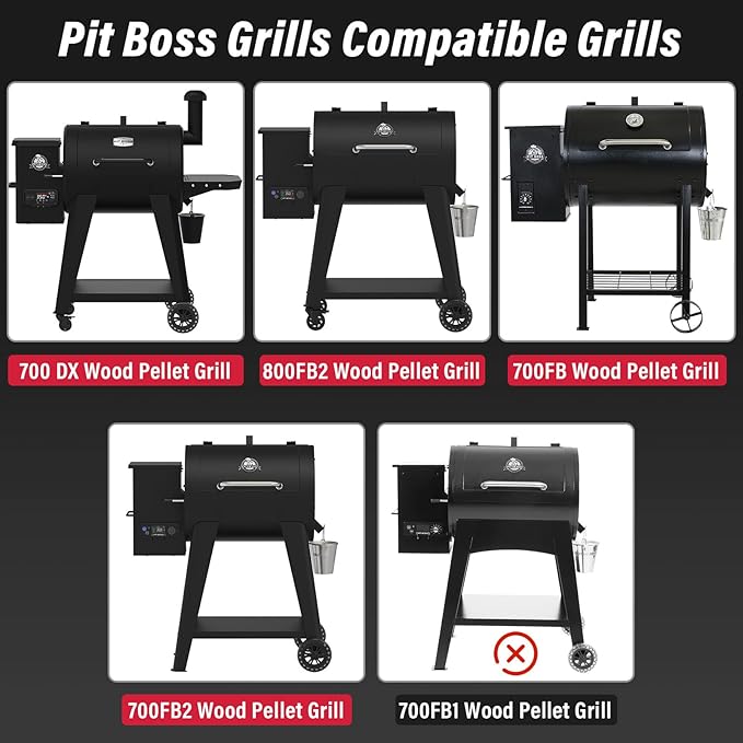 Front Folding Grill Shelf for Pit Boss 700DX, 700FB, 700FB2 & 800FB2, 23.6" × 12.2" Prep Station with Foldable Basin 4-Layer Steel Build, Cutting Board & 5 Hooks,Cover-Friendly Design (Not for 700FB1)