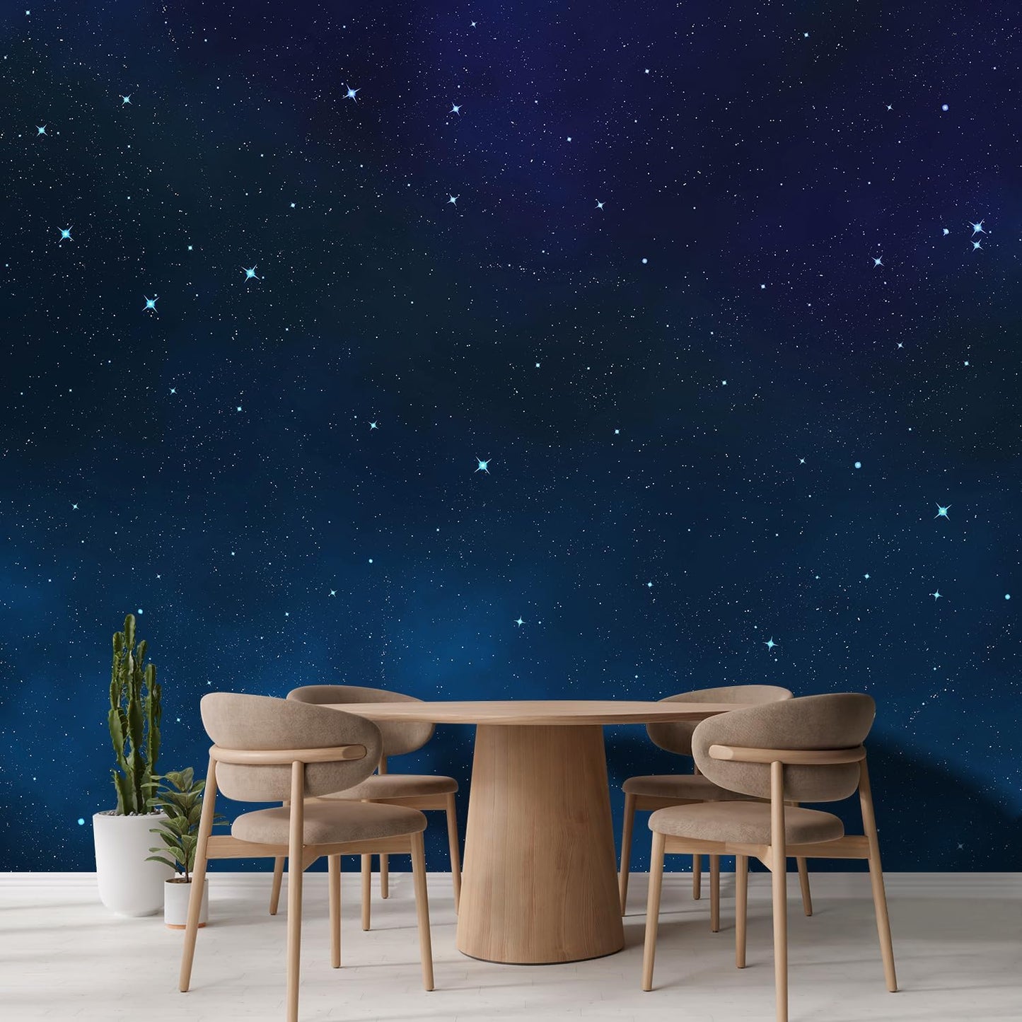 wall26 Large Wall Mural Beautiful Scenery of The Starry Night Self-Adhesive Vinyl Wallpaper Removable Wall Sticker - 120x144 inches