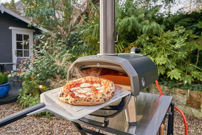ooni 12” Perforated Pizza Peel – Aluminum Metal Pizza Peel 12 Inch, Pizza Spatula Paddle, Lightweight Pizza Turning Peel with Long Handle, Pizza Oven Accessories, Pizza Tools, Rectangle Pizza Turner