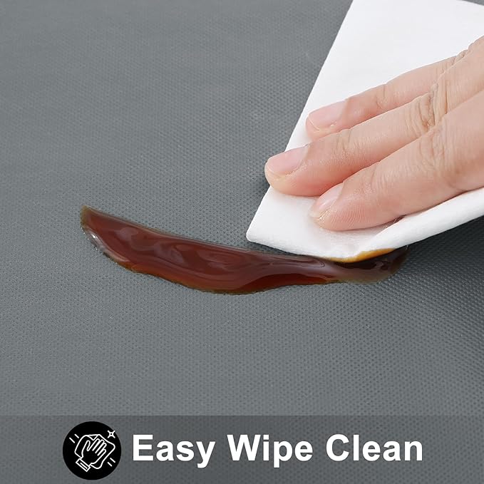 Smiry Rectangle Table Cloth 60x120 Inch, Waterproof Wipeable Vinyl Tablecloths Protector, Oil Spill Proof Plastic Table Cover for Dining, Picnic, Camping, Outdoor, Grey