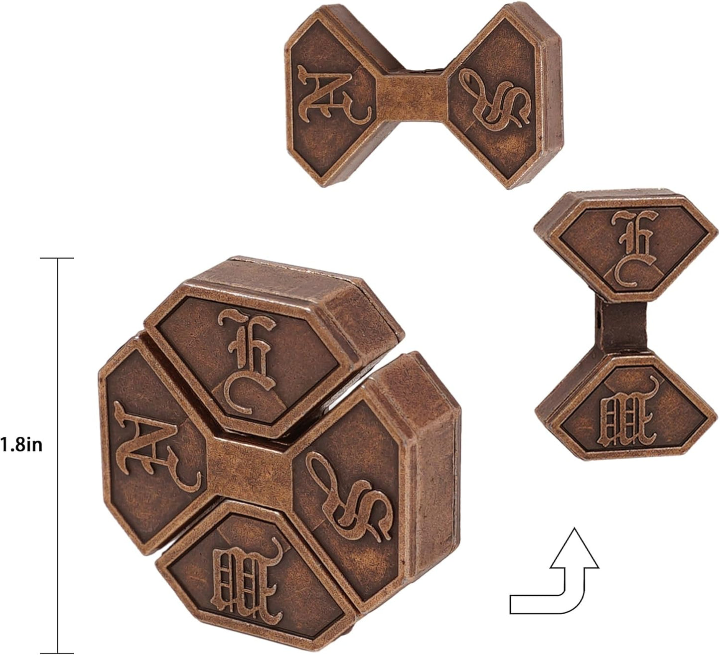 Metal Brain Teasers Puzzles for Kids and Adults 3 PCS Unlock Interlocking Puzzles IQ Logic Test Disentanglement Educational Toy for Kids Adults