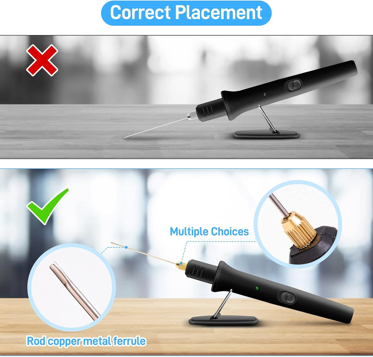 Foam Cutter, 10CM Styrofoam Cutter pen with Power Light, 100-240v / 15w Foam Cutter Electric Styrofoam Cutting Tool for Handcraft