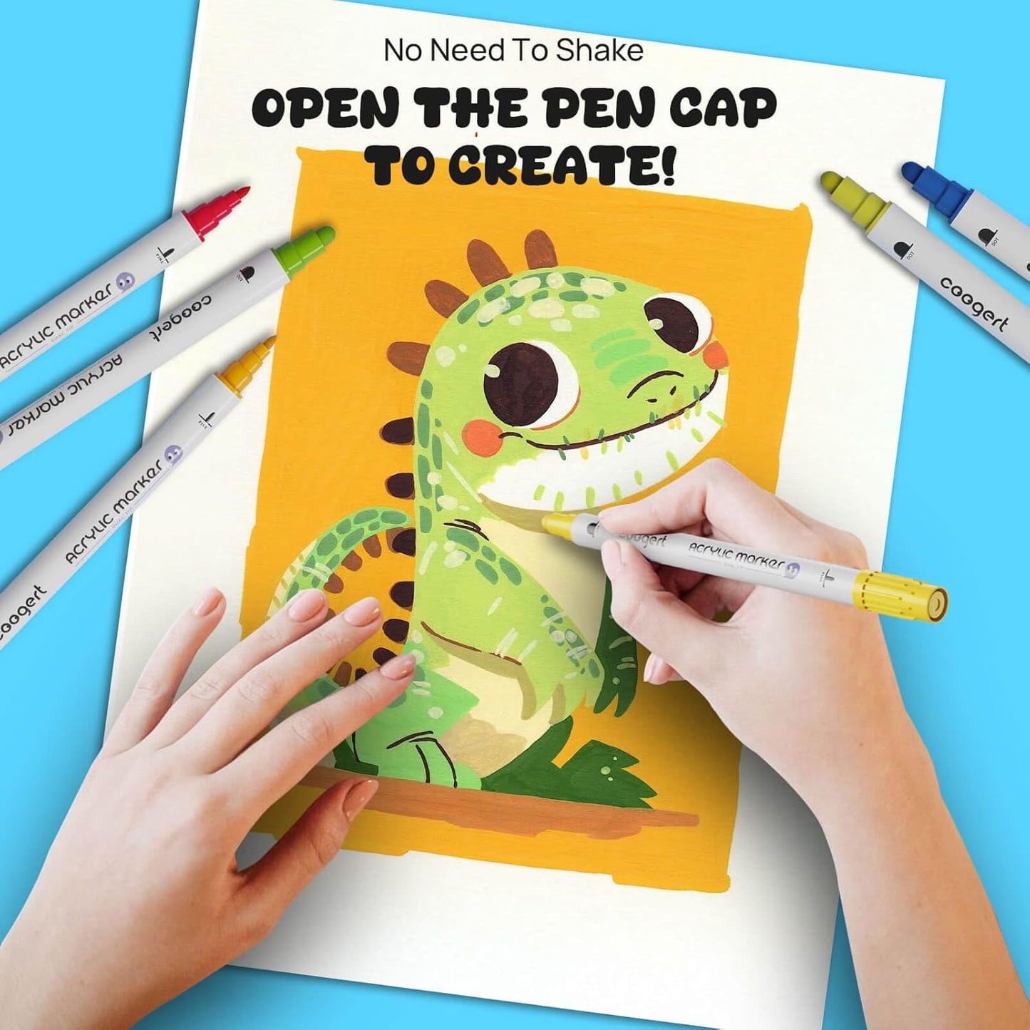 24 Dual Tip Acrylic Paint Markers, Fine Tip and Dot Tip Acrylic Paint Pens For Rock Painting, Canvas, Wood, Glass, Ceramic, Fabric, Plastic, Egg, Art Painting Supplies Kit