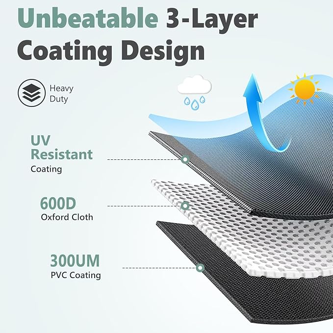 Grill Cover 75 Inch - Large BBQ Cover for Weber Summit 600 Series 6 Burners Grill - 600D Outdoor Barbecue Covers Waterproof Heavy Duty for Weber Summit 670, Summit 620, Summit FS38 and More