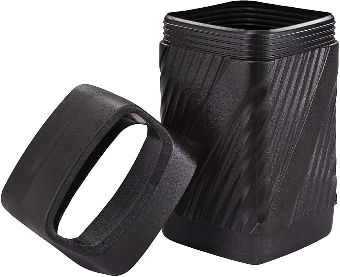 Safco Twist Trash Can, 32 Gallons, Indoor and Outdoor Use, Durable & Weather-Resistant Commercial Garbage Can, Black