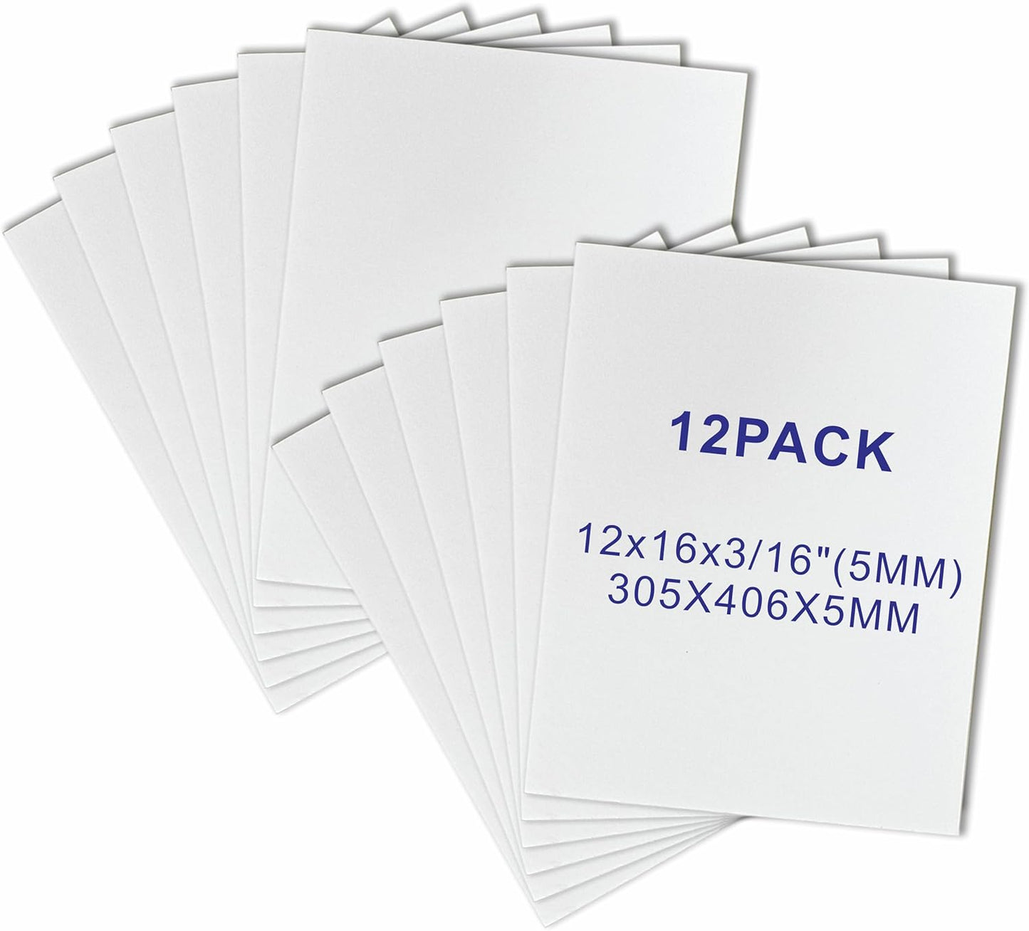 12 Pack Foam Core Board, ZJCEASER 12 x 16 White Poster Board, 3/16" Thickness Sign Board Craft Foam Sheet for Signboards, School Projects, University Displays, College Events, Arts & Crafts, Framing