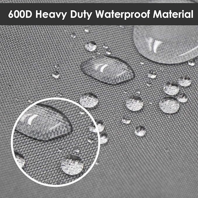 Vailge Round Patio Furniture Covers, 100% Waterproof Outdoor Table Chair Set Covers, Anti-Fading Cover for Outdoor Furniture Set, UV Resistant (Grey, 96"DIAx28"H)